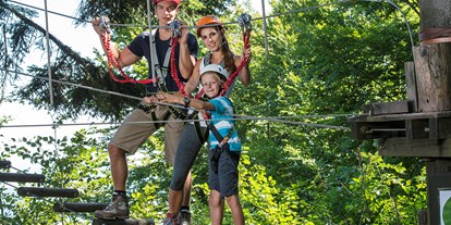 Ausflug mit Kindern - Ausflugsziel ist: ein Wandergebiet - Haslach (Steinbach am Attersee) - Wald-Hochseil-Park "goruck"