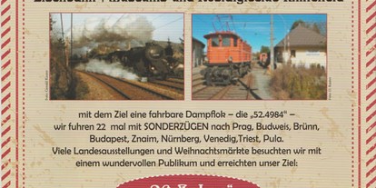 Ausflug mit Kindern - Ausflugsziel ist: ein Museum - Kirchberg (Maria Lankowitz) - Eisenbahnmuseum Knittelfeld