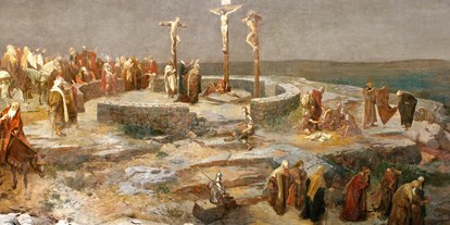 Ausflug mit Kindern - Roitham bei Stein an der Traun - Jerusalem-Panorama Kreuzigung Christi