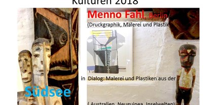 Ausflug mit Kindern - Themenschwerpunkt: Dinosaurier - Obergriesbach (Landkreis Aichach-Friedberg) - Ein moderner , ein Neuer Wilder (Menno Fahl aus Berlin) und alte Kunst aus Neuguinea - Haus der Kulturen