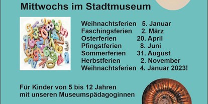 Ausflug mit Kindern - Parkmöglichkeiten - PLZ 96231 (Deutschland) - Ferienprogramme 2022 - Stadtmuseum Bad Staffelstein