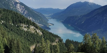 Ausflug mit Kindern - Landschaft: Berge - Tirol - Blick über den Achensee von der Bärenbadalm  - Achensee
