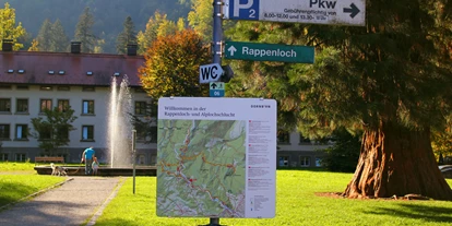Trip with children - Parkmöglichkeiten - Schnepfau - Rappenlochschlucht & Alplochschlucht