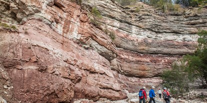 Ausflug mit Kindern - Steinegg (Trentino-Südtirol) - Wir durchwandern 45 Millionen Jahre der Erdgeschickte vom Oberperm (280 Millionen Jahre) zur Trias (235 Millionen Jahre). - GEOPARC Bletterbach