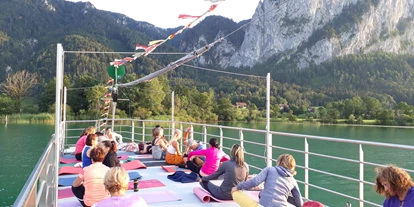 Ausflug mit Kindern - Ausflugsziel ist: eine Schifffahrt - Kleinberg (Nußdorf am Haunsberg) - Yoga am Eventschiff "Herzog Odilo" - Mondsee Schifffahrt Hemetsberger