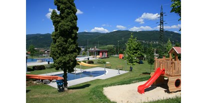 Ausflug mit Kindern - Parkmöglichkeiten - PLZ 2680 (Österreich) - Das Babybecken ist beschattet und gut übersichtlich.  - Freibad Mitterdorf