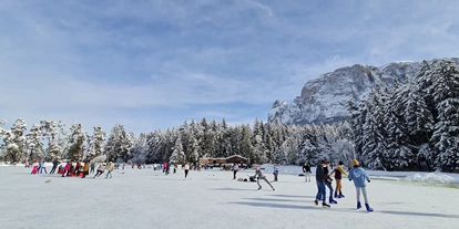 Ausflug mit Kindern - Witterung: Schönwetter - Welschnofen - Eislaufen am Völser Weiher