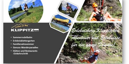 Ausflug mit Kindern - Ausflugsziel ist: ein Skigebiet - Kärnten - Sommerrodelbahn und Klettergarten am Klippitztörl - Sommerrodelbahn & Erlebnisklettergarten Klippitztörl