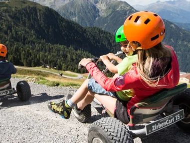 Ausflugsziel: ZirbenCart Fahrt am Hochzeiger im Pitztal - ZirbenPark Hochzeiger mit ZirbenCarts