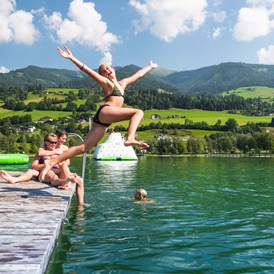 Ausflugsziel: Spiel, Spaß und Action am Erlebnisbadesee in Uttendorf/Weißsee - Erlebnisbadesee Uttendorf