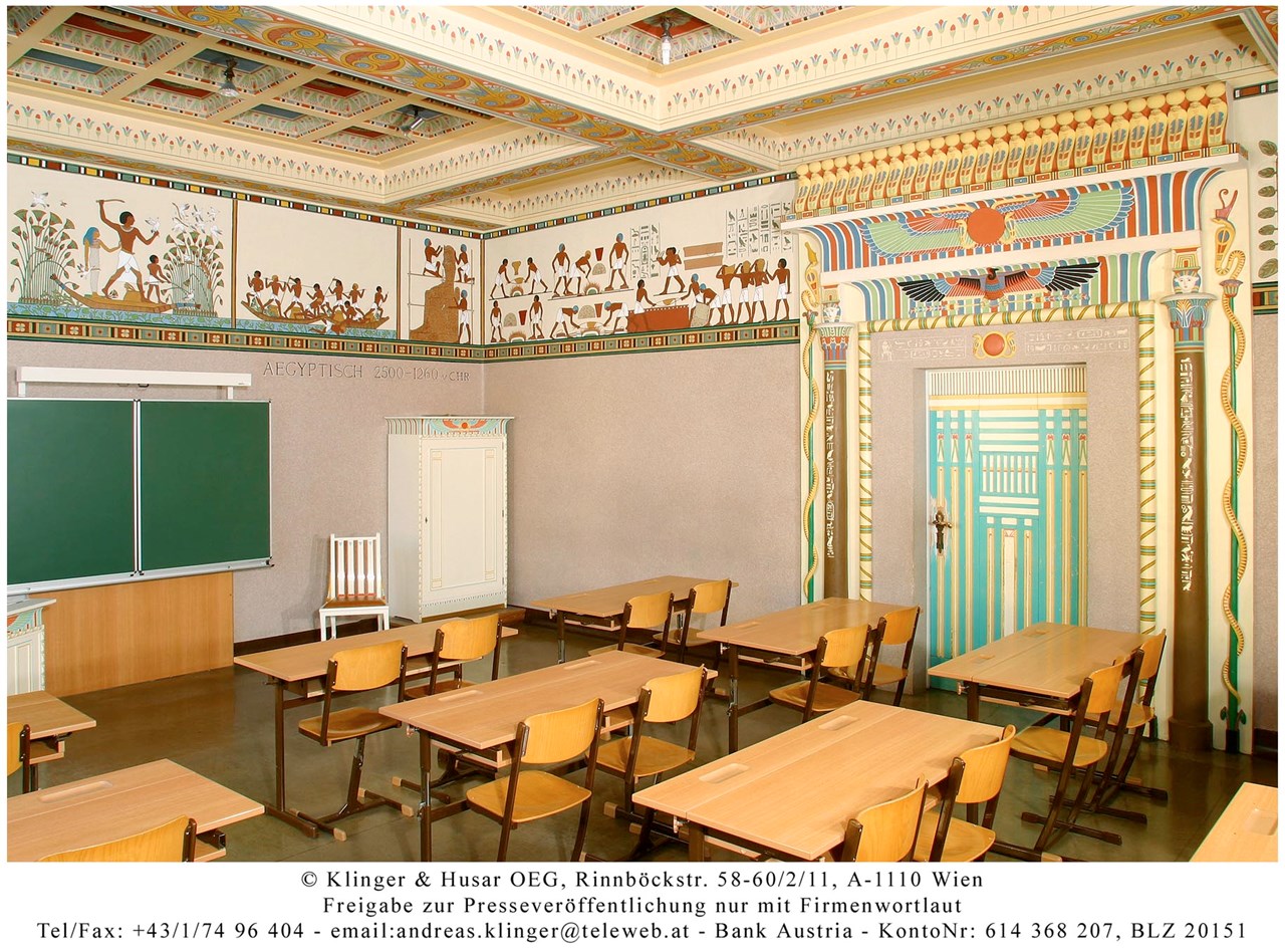 Berndorfer Stilklassen Highlights beim Ausflugsziel Ägyptisches Klassenzimmer