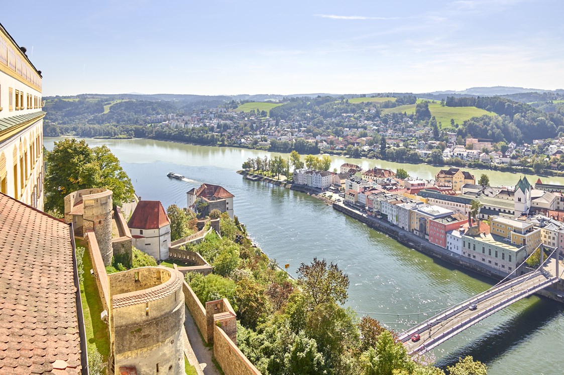 Ausflugsziel: Blick auf Passau, Foto: Marcel Peda - Veste Oberhaus | Oberhausmuseum
