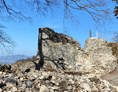 Ausflugsziel: Reste des ehemaligen Pulverturms auf Alt-Ems - Burgruine Alt-Ems
