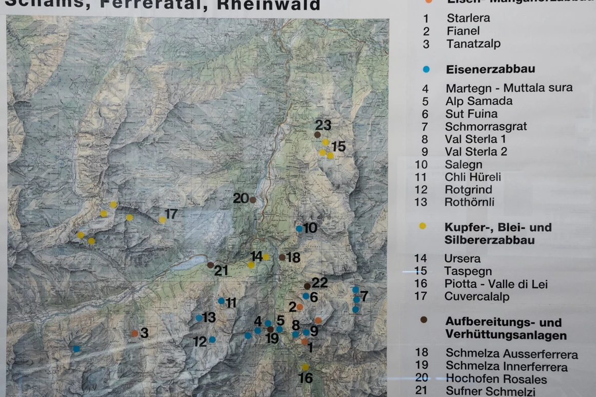 Ausflugsziel: Übersicht Abbautätigkeiten  - Bergbaumuseum Innerferrera