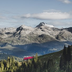 Ausflugsziel: Alp Puzzetta in der Val Medel - Betriebsgebäude der Alp Puzzetta