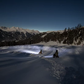 Ausflugsziel: Abendschlitteln jeden Donnertag - Skigebiet Scuol Motta Naluns