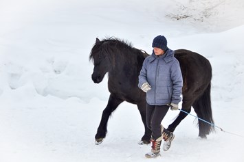 Ausflugsziel: Der Winter hat zum reiten auch seine Schönheit - Stalla Chapella / Bogenparcours Engadin