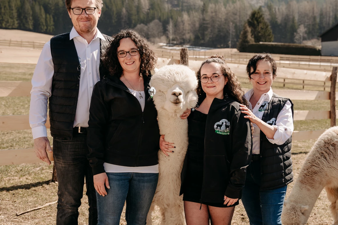 Ausflugsziel: Das sind Wir :-) - Alpakas und Lamas zum Grünen See