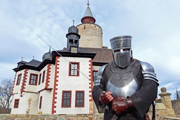 Ausflugsziel: Auf Burg Posterstein in Thüringen gibt es zusätzlich zur Ausstellung für Erwachsene eine Familienausstellung. Darin geht es vor allem um die Geschichte der Burg und der Region. - Museum Burg Posterstein
