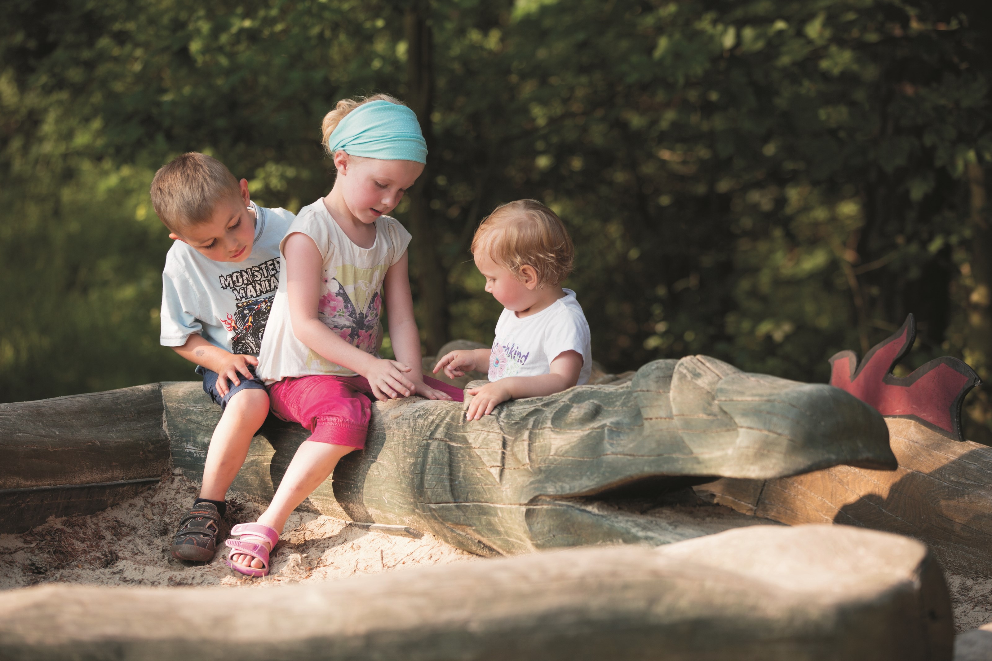 Voyage avec des enfants - Alter der Kinder: 1 bis 2 Jahre - Thuringe - Außergewöhnliche Spielgeräte gilt es zu entdecken.
 - Wildkatzenkinderwald