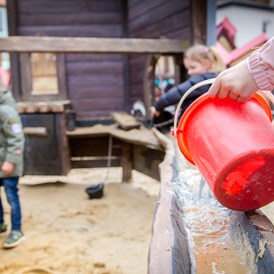Ausflugsziel: Sand-Matschbereich - Kindererlebniswelt Rumpelburg
