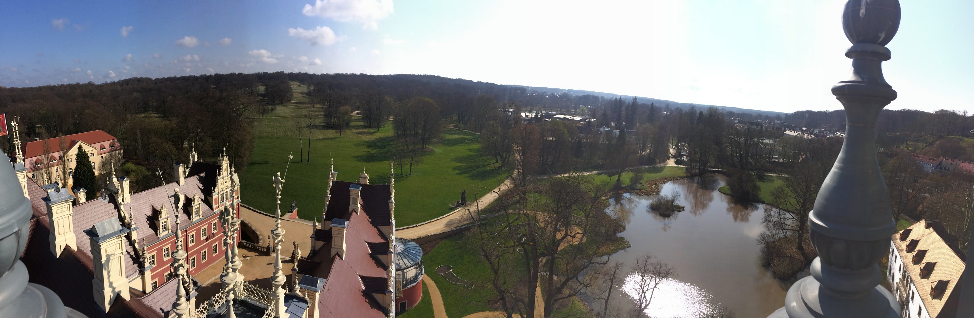 Voyage avec des enfants - Neißeaue - Panomarablick vom Schlossturm  - Fürst-Pückler-Park Bad Muskau