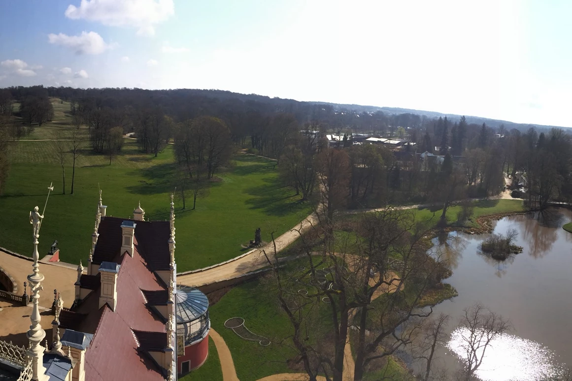 Ausflugsziel: Panomarablick vom Schlossturm  - Fürst-Pückler-Park Bad Muskau