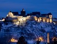 Ausflugsziel: Burg Mildenstein im Winter mit täglicher Außenanstrahlung - Burg Mildenstein in Leisnig