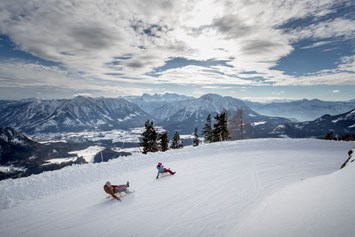 Ausflugsziel: Rodeln auf der blaue Piste "Panoramaabfahrt" - Skigebiet Loser Altaussee