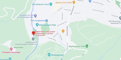 Ausflug mit Kindern - Sachsen-Anhalt - Lageplan des Kletterwaldes - Kletterwald Thale