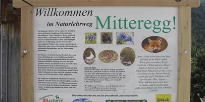 Reis met kinderen - Ried im Oberinntal - Infotafel zur heimischen Natur - Naturerlebnisweg Mitteregg