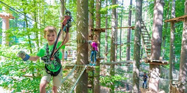 Ausflug mit Kindern - Themenschwerpunkt: Klettern - Matten b. Interlaken - Seilpark Interlaken
