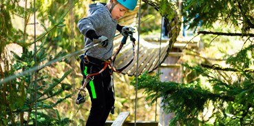 Ausflug mit Kindern - Schweiz - Klettern in den höchsten Bäumen - Seilpark Gantrisch