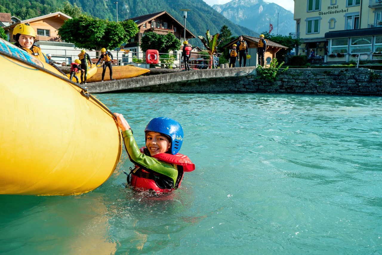 Familien Rafting Highlights at the destination Lake Brienz