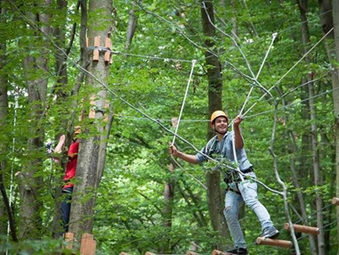 Ausflugsziel: Kletterwald Ossiacher See - Dichtes Laubwerk liefert optimale Bedingungen auch an heißen tagen oder bei Regen. - Kletterwald Ossiacher See