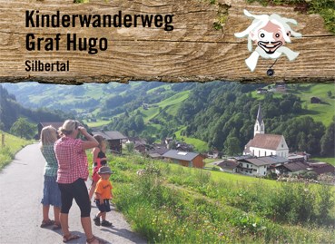 Ausflugsziel: "Muntafuner Gagla Weg" ist Montafonerisch und heißt übersetzt "Montafoner Kinderwege" - Gaglaweg (Kinderwanderweg) Silbertal im Montfon