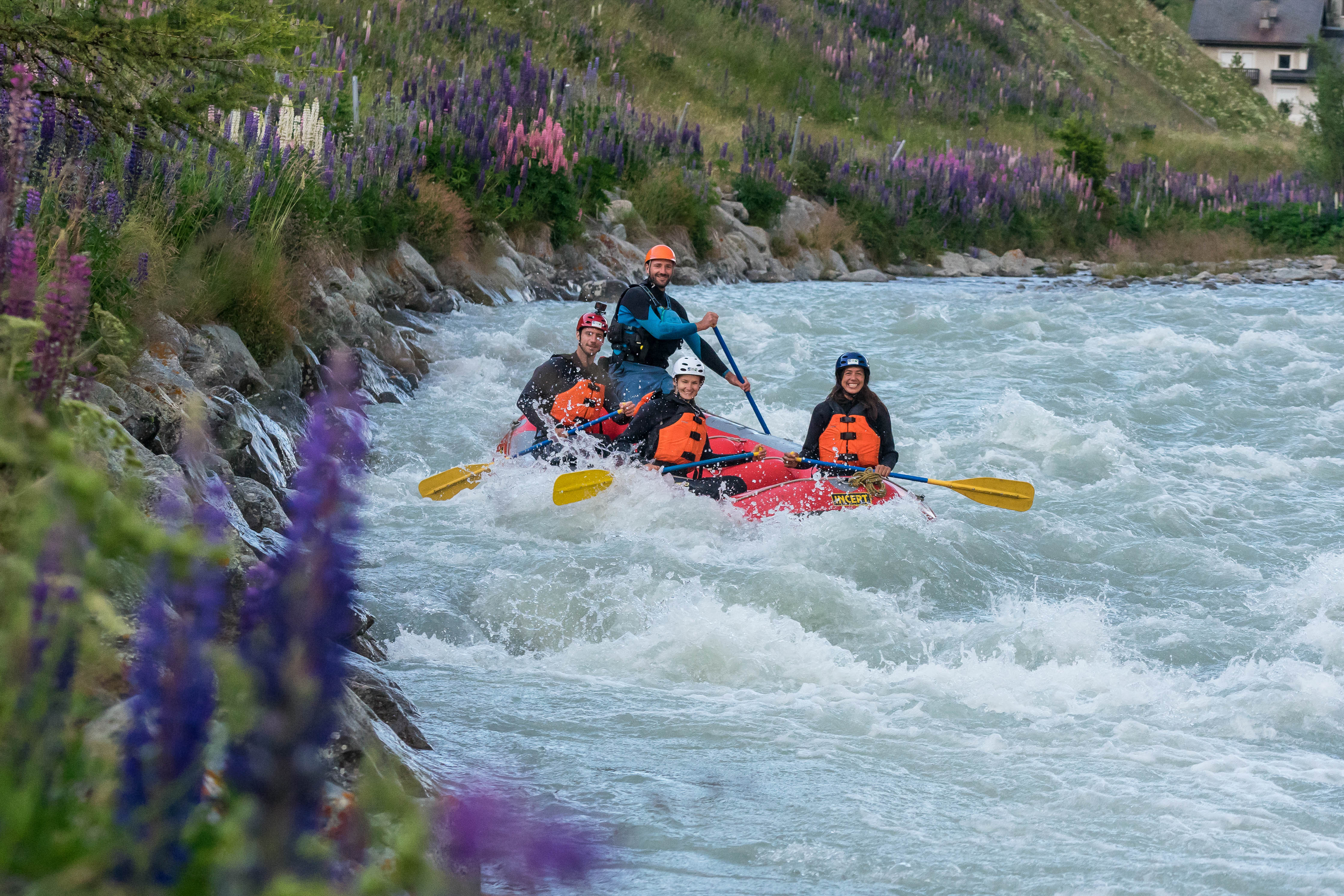 Trip with children - Tschiertschen - River rafting in Zuoz
