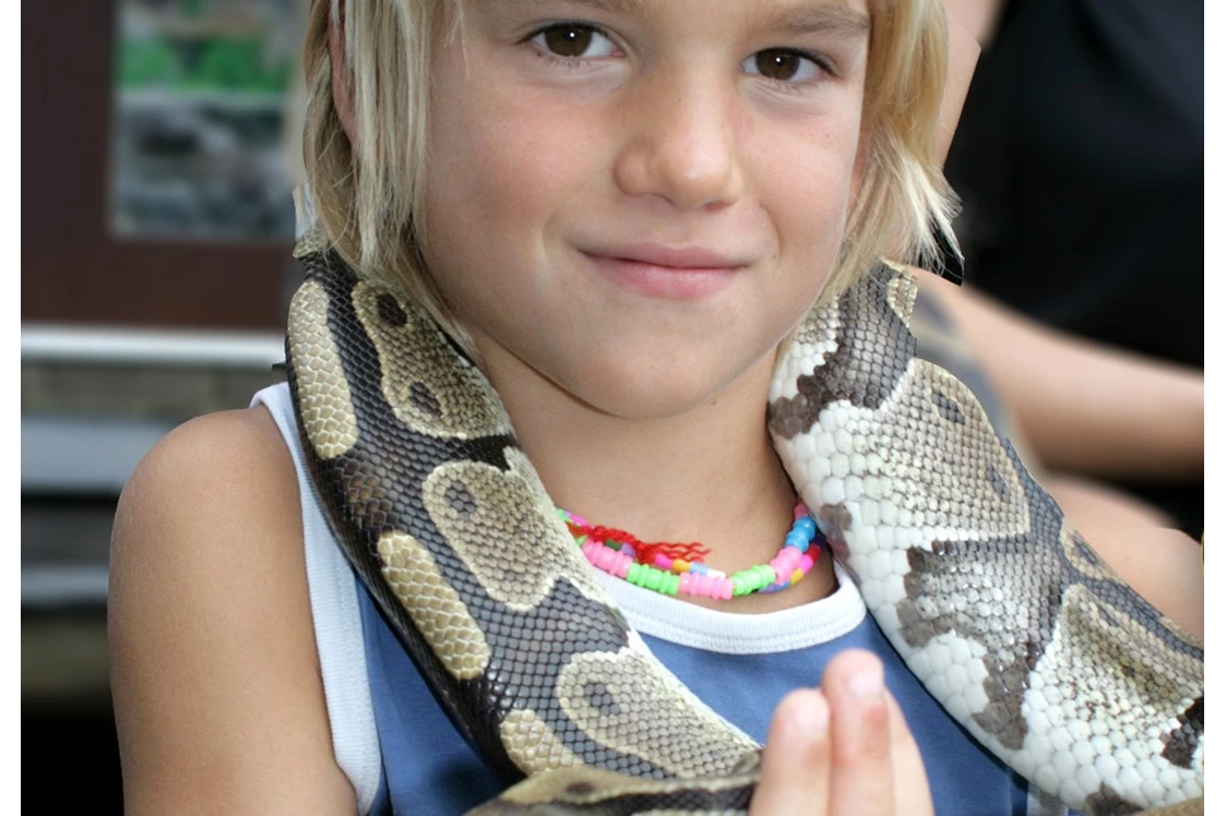 Ausflugsziel: Schlange anfassen zu jeder vollen Stunde möglich  - Reptilienzoo Happ