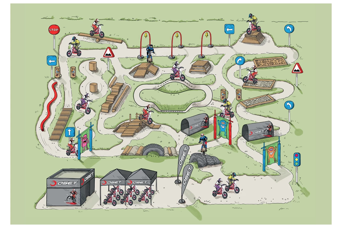 Ausflugsziel: Der abwechslungsreiche E-Trial-Parcours sorgt für eine alter- und könnerabhängiges Fahrerlebnis mit den E-Trials. So können Kinder ab 3 Jahren bis hin zu ganzen Trail-Clubs den Park zum Spaß oder zum Training nützen. - Familien-Wanderungen