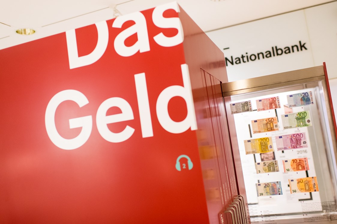 Ausflugsziel: "MuseumsWand" mit diversen Hands-On-Stationen - Geldmuseum der Oesterreichischen Nationalbank