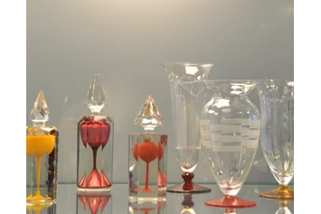 Ausflugsziel: Tintenflaschen mit Innenfang 1910 - 1920, Vasen 1925 - 1935
 - Glasmuseum Weißwasser - Oberlausitz - Sachsen