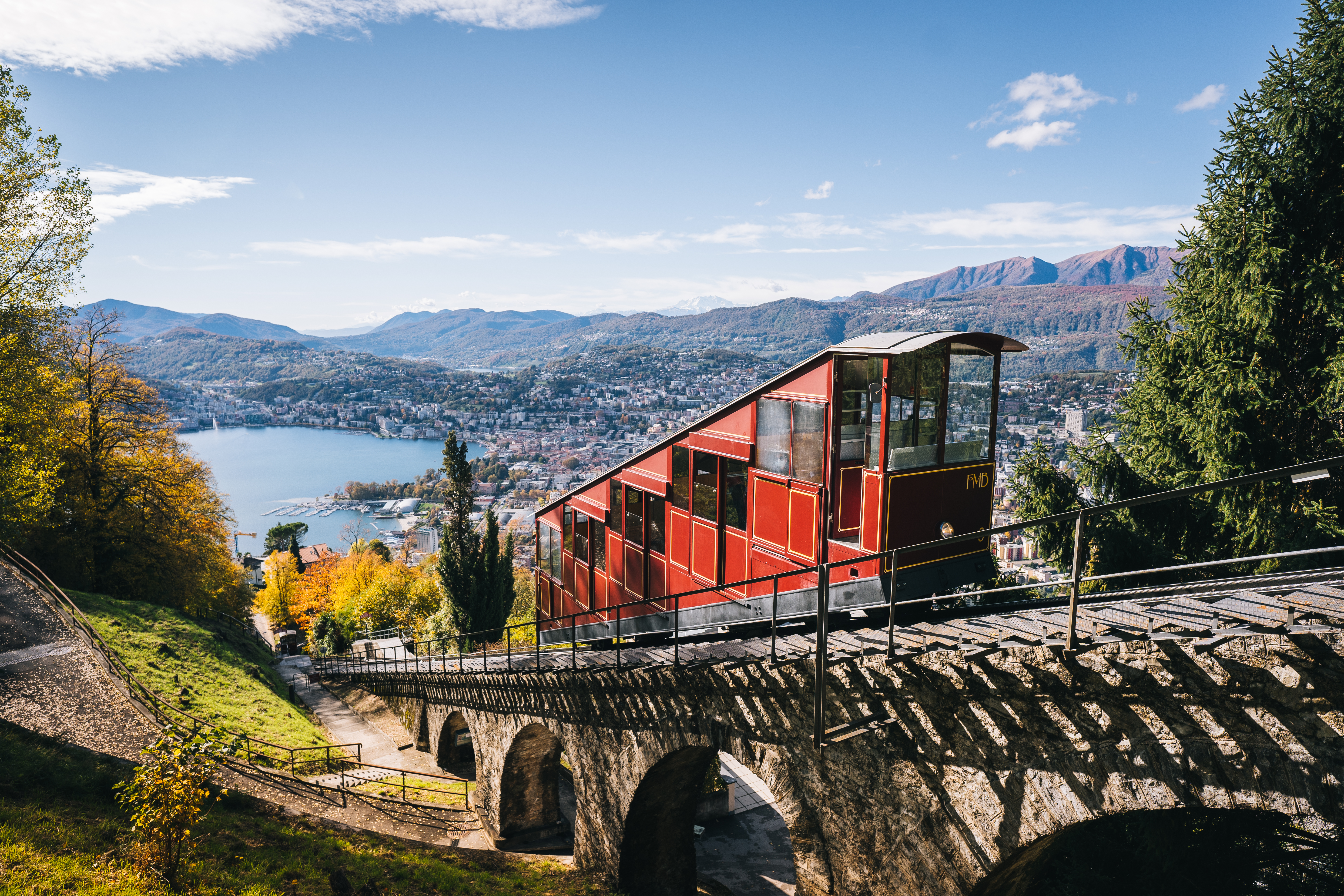 Trip with children - Themenschwerpunkt: Kunst - Switzerland - Standseilbahn Cassarate-Monte Bré (Lugano)