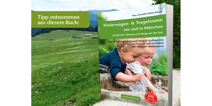 Reis met kinderen - Unterföhring - Die Wanderung ist diesem Buch entnommen. Hier findest du weitere hilfreiche Details und Tipps für Familienwanderungen. - Egglburger Weiherkette