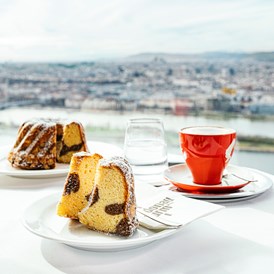 Ausflugsziel: Turm Cafe auf 160 m Höhe - Donauturm Wien