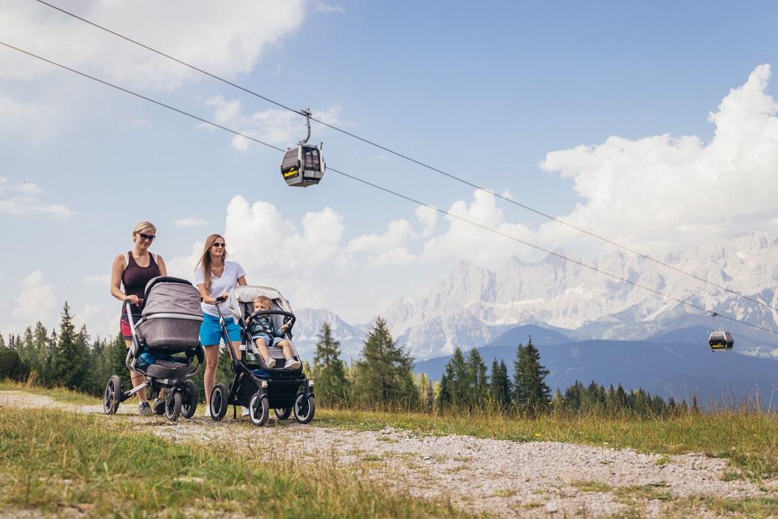 Ausflugsziel: Kinderwagen Rundweg auf der Reiteralm - Reiteralm Bergbahnen -  Sommer-Seilbahn Preunegg Jet
