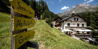 Viaggio con bambini - Davos Glaris - Hof Zuort - Hängebrückenweg Val Sinestra – Zuort – Griosch – Vnà