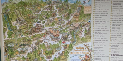 Reis met kinderen - Gastronomie: kinderfreundliches Restaurant - Parkübersicht  - Freizeitpark Ruhpolding