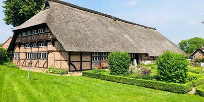 Voyage avec des enfants - Kinderwagen: großteils geeignet - Freilichtmuseum Rieck Haus