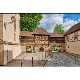 Ausflugsziel: Mittelalterliche Stadtmauer, z.T. über das Markgrafenmuseum auch begehbar - Hohenzollernresidenz Ansbach