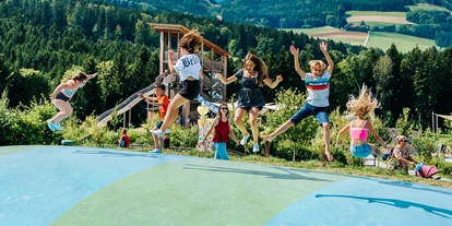 Reis met kinderen - Neusiedl (Hernstein, Waidmannsfeld) - Erlebnispark - Hüpfhügel - Eis-Greissler Manufaktur